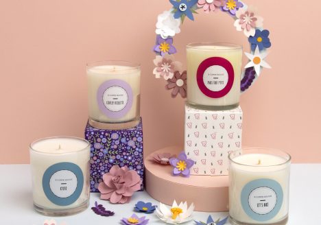 bougie parfumée fleur