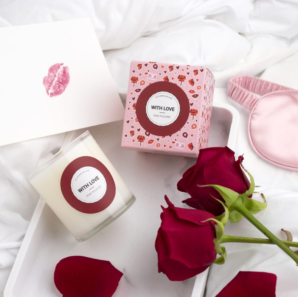 WITH LOVE - Rose Poudrée - B comme Bougie